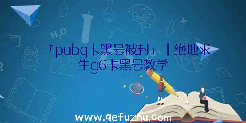 「pubg卡黑号被封」|绝地求生g6卡黑号教学